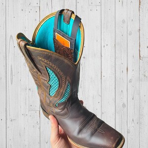 Leather Boot Wallet - Compact Leather Wallet - Slim Durable Wallet - Wallet For Horseback Riding - Wallet For Travelers - Hands-Free Wallet