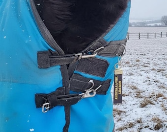Custom Leather Horse Blanket Tag: Brass Tack ID, Gift for Equestrians
