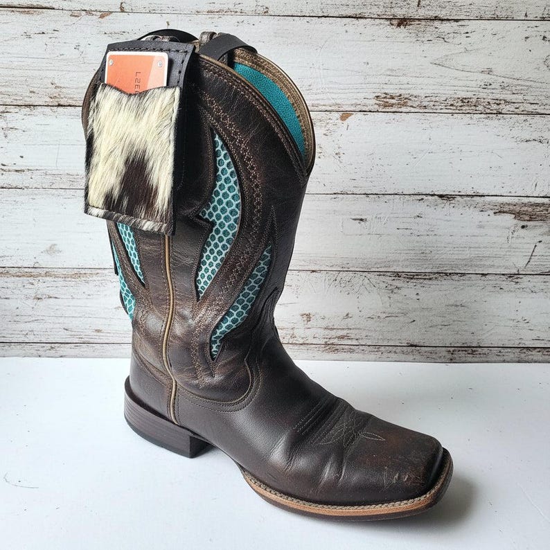 Leather Boot Wallet - Compact Leather Wallet - Slim Durable Wallet - Wallet For Horseback Riding - Wallet For Travelers - Hands-Free Wallet