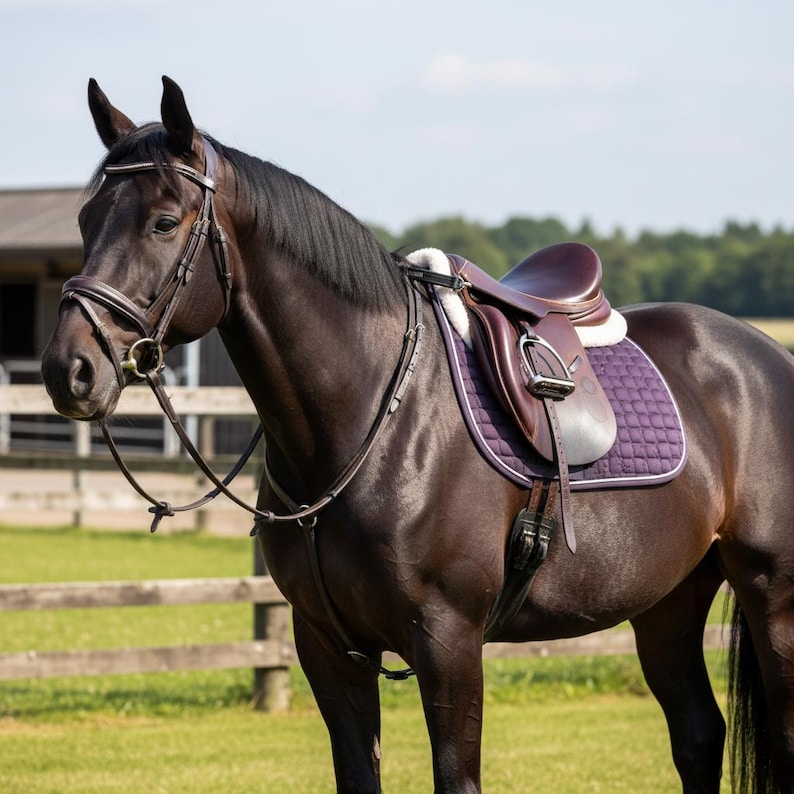 Personalized Leather English Saddle Grab Strap: Horse Rider Training Aid