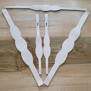 Vorgeschnittene pflanzliche tan Leder Scallop Tack Set Rohlinge, Pferde Tack - Standard Erwachsenengröße