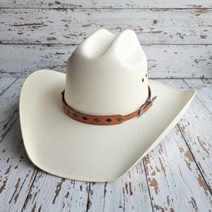 Leather Hat Bands - Handcrafted Leather Hat Bands - Premium Leather Construction - Coordinating Buckle Set - Quality Craftsmanship