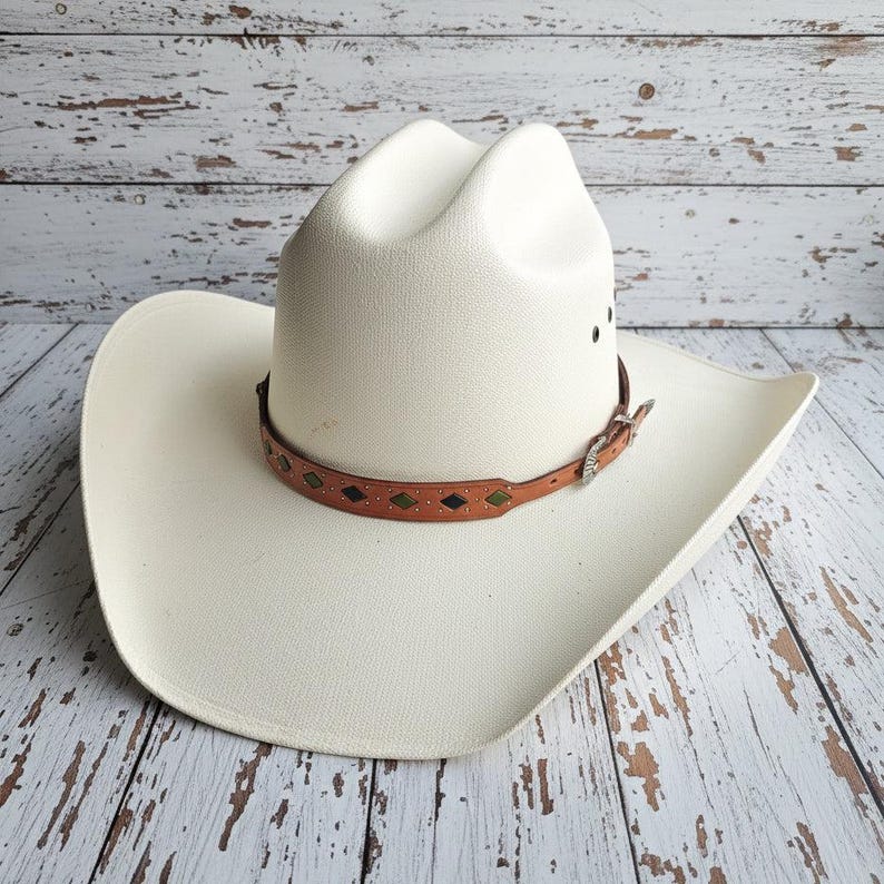 Leather Hat Bands - Handcrafted Leather Hat Bands - Premium Leather Construction - Coordinating Buckle Set - Quality Craftsmanship