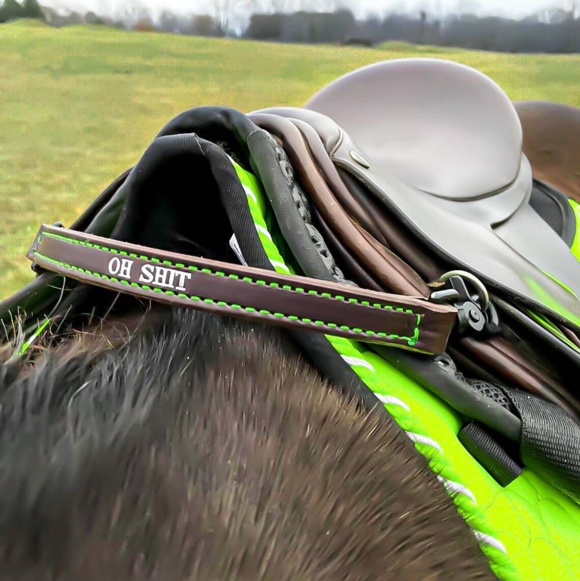 Custom Leather English Saddle Grab Strap Horse Tack Made to Etsy