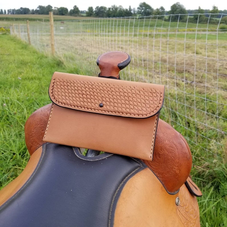 Sac de selle de cheval en cuir Portetéléphone de selle Etsy