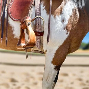 Leather Off Billet Keeper - Add on for Western Saddle String Girth, Personalized Horse Tack, Gift for Horse Lovers