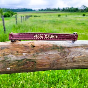 Personalized Leather English Saddle Grab Strap: Horse Rider Training Aid