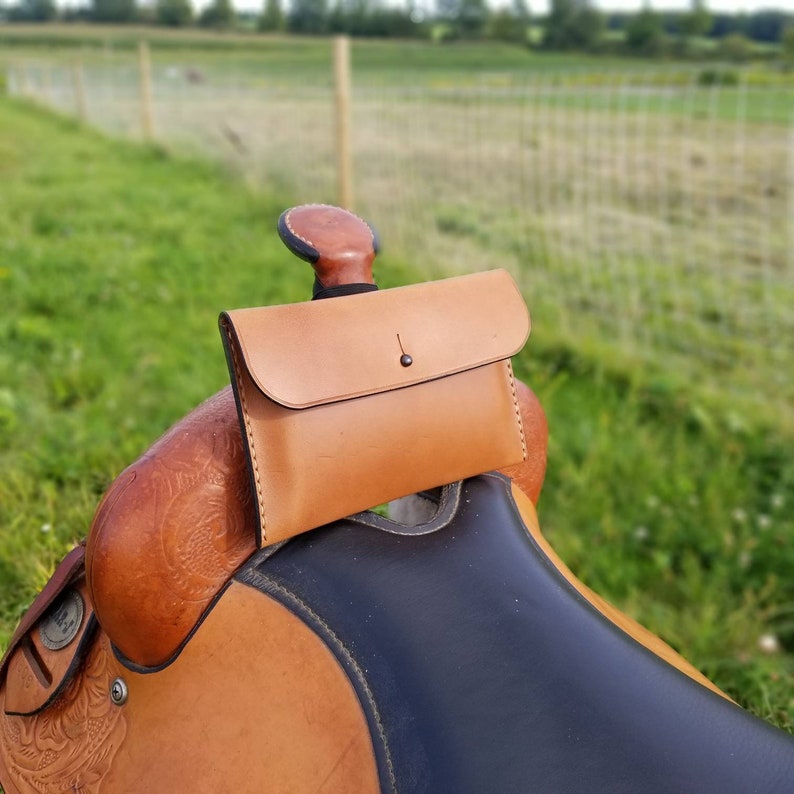 Sac de selle de cheval en cuir Portetéléphone de selle Etsy