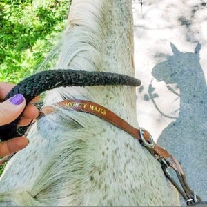 Custom Leather Wither Strap - Personalized Horse Tack, Western Saddle Breast Collar Addition - FREE Shipping