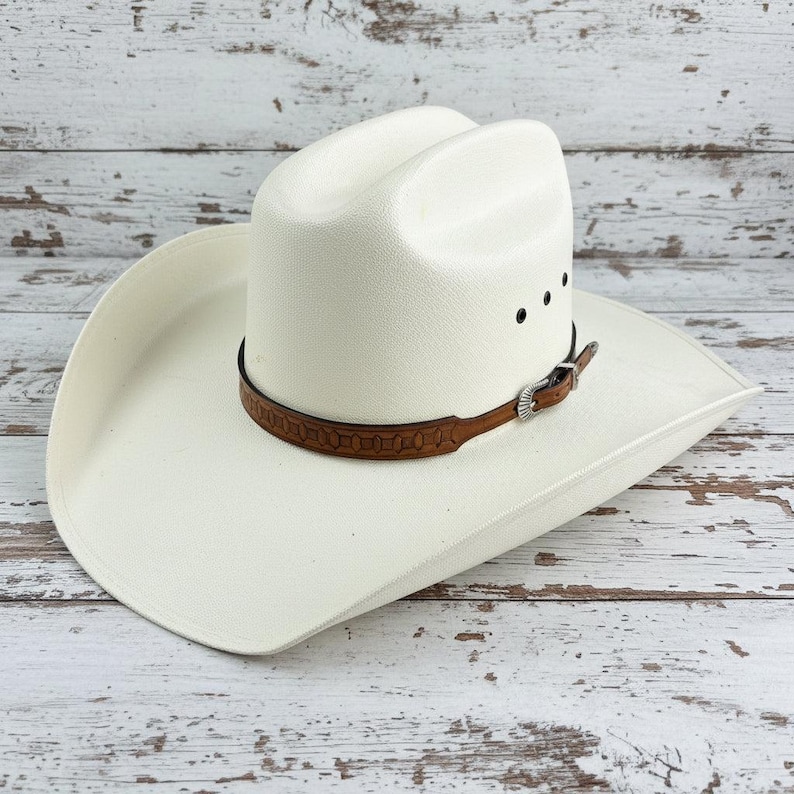 Leather Hat Bands - Handcrafted Leather Hat Bands - Premium Leather Construction - Coordinating Buckle Set - Quality Craftsmanship