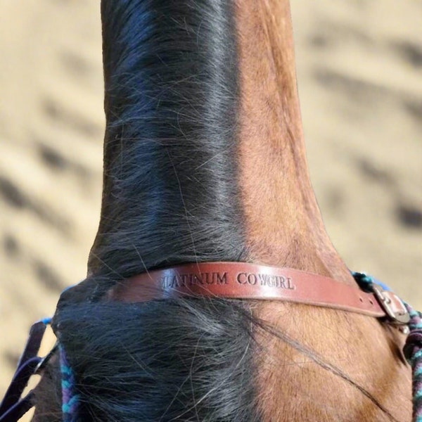 Custom Leather Wither Strap - Personalized Horse Tack, Western Saddle Breast Collar Addition - FREE Shipping