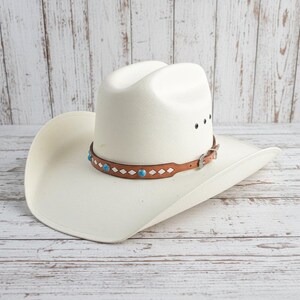 Leather Hat Bands - Handcrafted Leather Hat Bands - Premium Leather Construction - Coordinating Buckle Set - Quality Craftsmanship