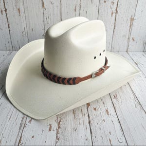 Leather Hat Bands - Handcrafted Leather Hat Bands - Premium Leather Construction - Coordinating Buckle Set - Quality Craftsmanship