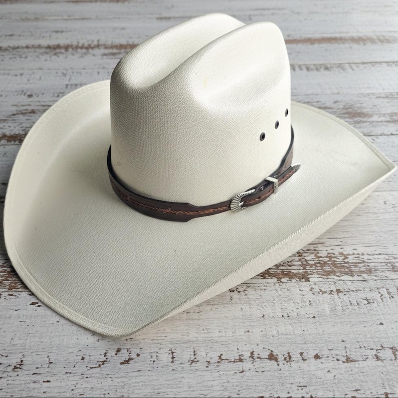 Leather Hat Bands - Handcrafted Leather Hat Bands - Premium Leather Construction - Coordinating Buckle Set - Quality Craftsmanship