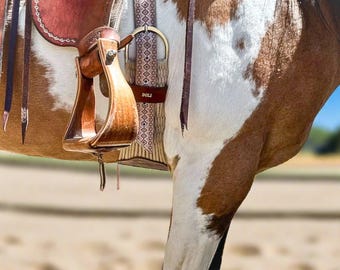 Leather Off Billet Keeper - Add on for Western Saddle String Girth, Personalized Horse Tack