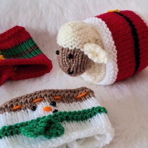 Pecora lavorata a maglia PDF, Maglia di Natale, Babbo Natale segreto, Pecora lavorata a maglia, Pecora di Babbo Natale, Download immediato, Cappotti lavorati a maglia, Porta caramelle,