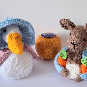 PDF knitting pattern, Chocolate Orange Cover knitting pattern, Easter, Easter Duck, Easter Egg, Jemimah duck, knitted duck,Peter Rabbit