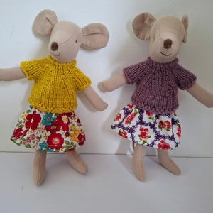 Diseñado para adaptarse al patrón de falda de tela Maileg Mum Mouse y al patrón de punto de cárdigan (PDF), descarga instantánea.