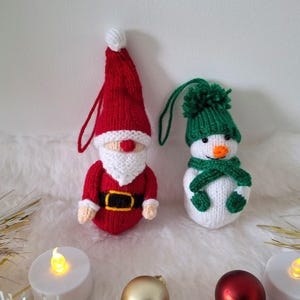 PDF Snowman and Santa Bauble, Christmas Knitting  Charity knit  Christmas Eve Box Secret Santa, Instant Download