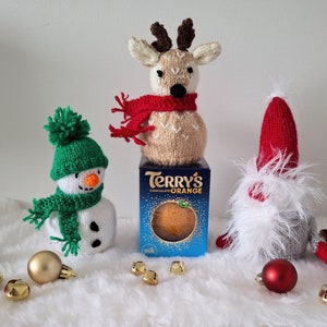 Chocolate Orange Coverknitting pattern, Snowman, Christmas Gnome, Christmas Knitting  Charity knit  Christmas Eve Box Secret Santa reindeer