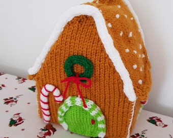Breipatroon pdf Gingerbread House, Sweet Holder, Breihobby, Kerstmis, kerstcadeau, knutselcadeau
