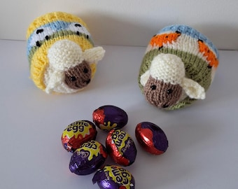 Sheep knitted PDF, Easter Knitting, Easter Decor, Knitted Sheep,  Sheep,  Instant download, Knitted coats, sweet holder, Gift bag
