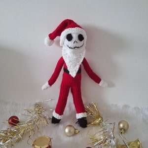 PDF, Christmas Knitting, Christmas skeleton knitting pattern, Santa Claus doll pattern, Christmas decorations toy pattern, Nightmare toy