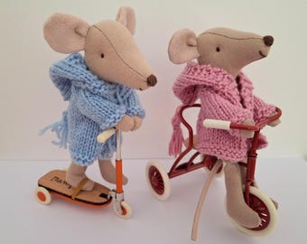 PDF Hoodie/Coat knitting pattern for Maileg Big Brother/Sister
