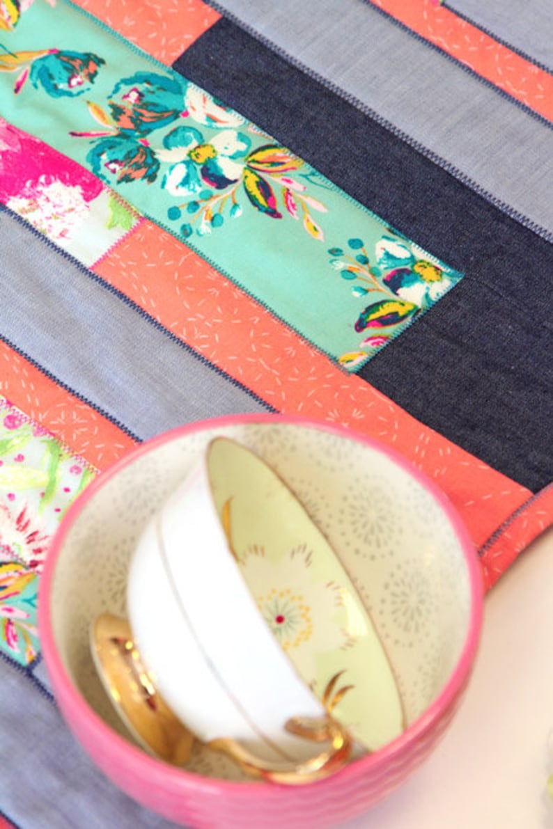 Corsage Charm Aqua Wild Bloom Art Gallery Fabrics