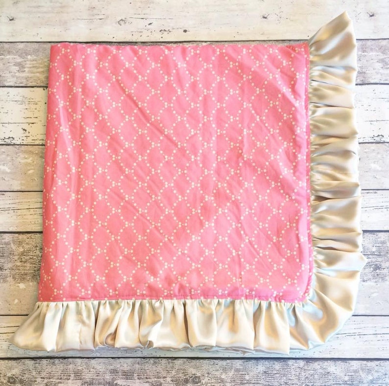 Custom Made Baby Blanket Art Gallery Fabrics Ripples Rose and Etsy