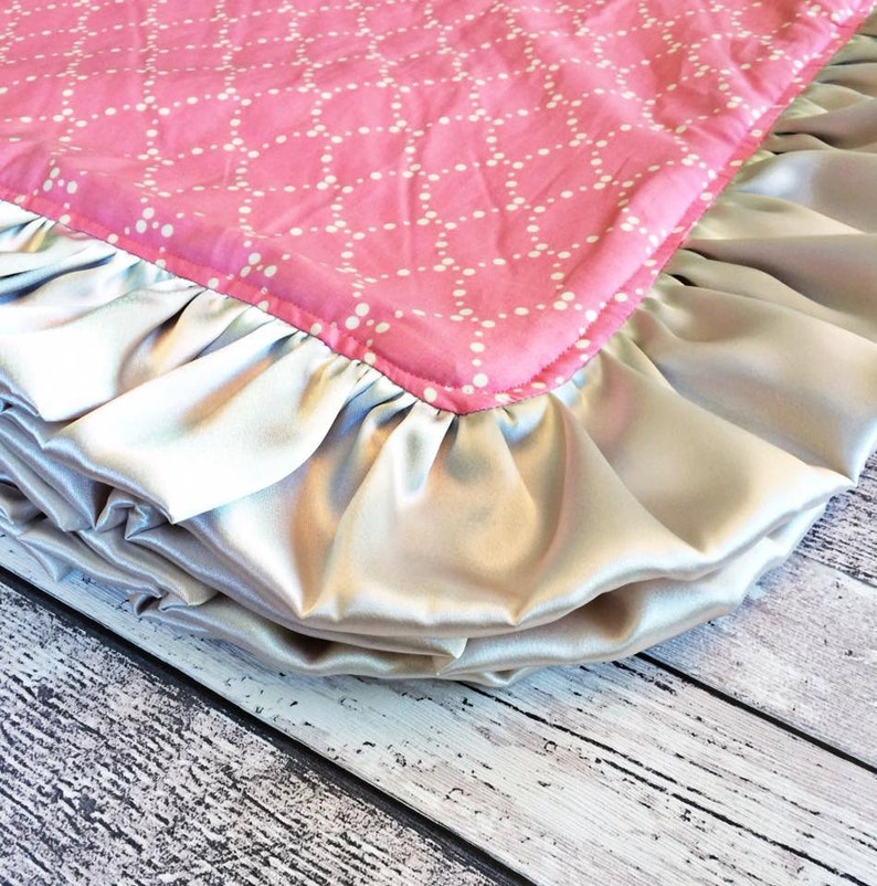 Custom Made Baby Blanket Art Gallery Fabrics Ripples Rose and Etsy