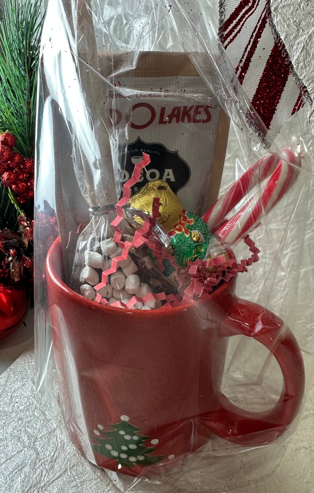 Vintage Christmas Mug Gift Set With Candy Etsy