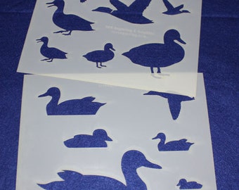 Duck 8" x 10" - 2 Piece Stencils-  14 Mil  Mylar