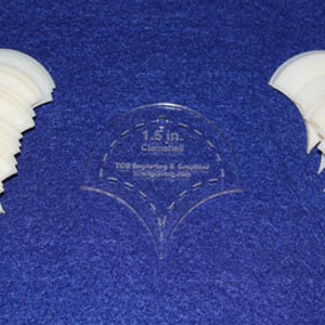 51-Piece Mylar Clamshell Template Set - 2-Inch Quilting Templates For Crafts & Appliqu??