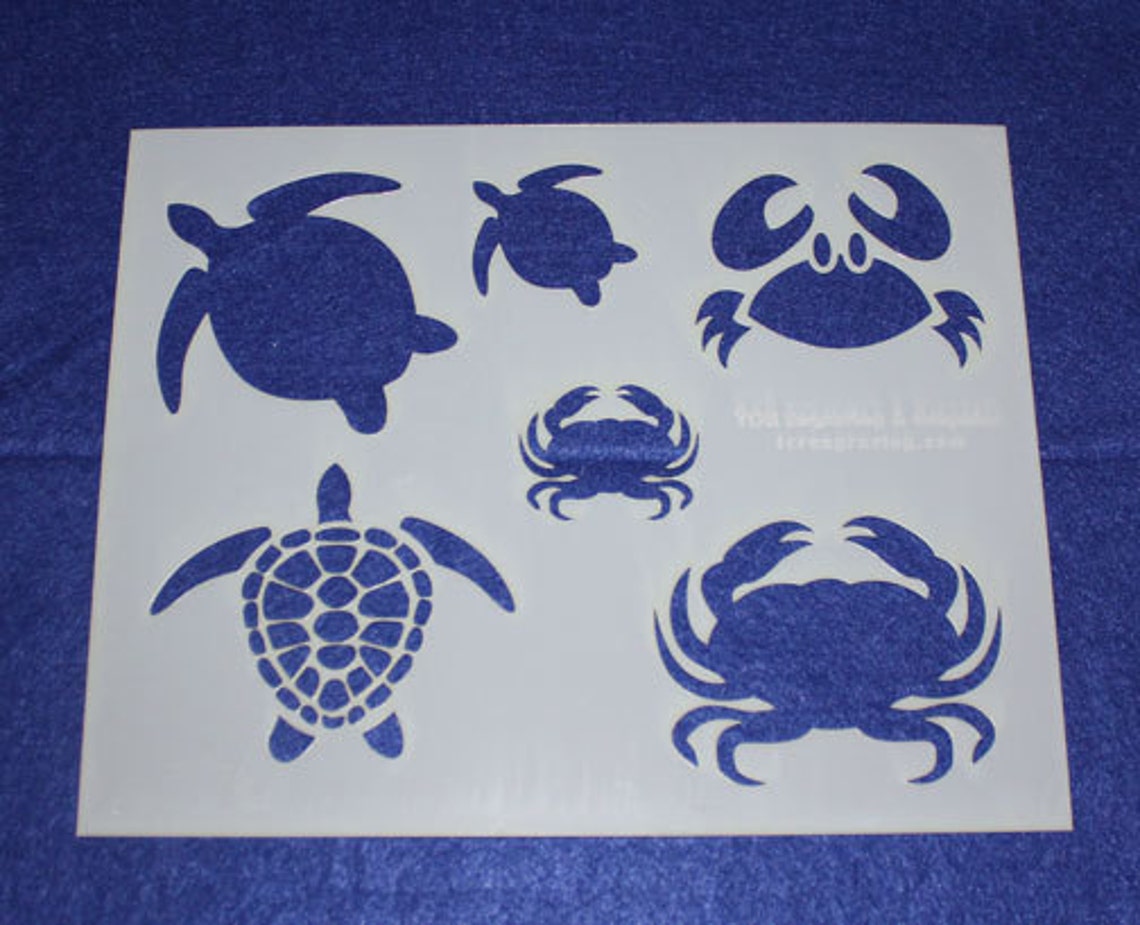 Sea Life Stencil Set 8 x 10 Stencil 14 Mil Etsy