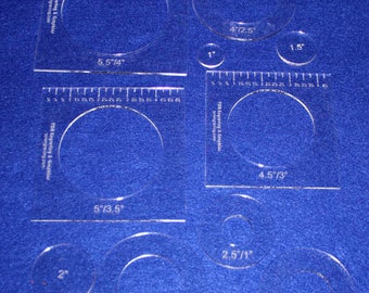 10 Piece Nested Penny Rug Set 1/8" Acrylic - Rug/Quilting/Embroidery Templates