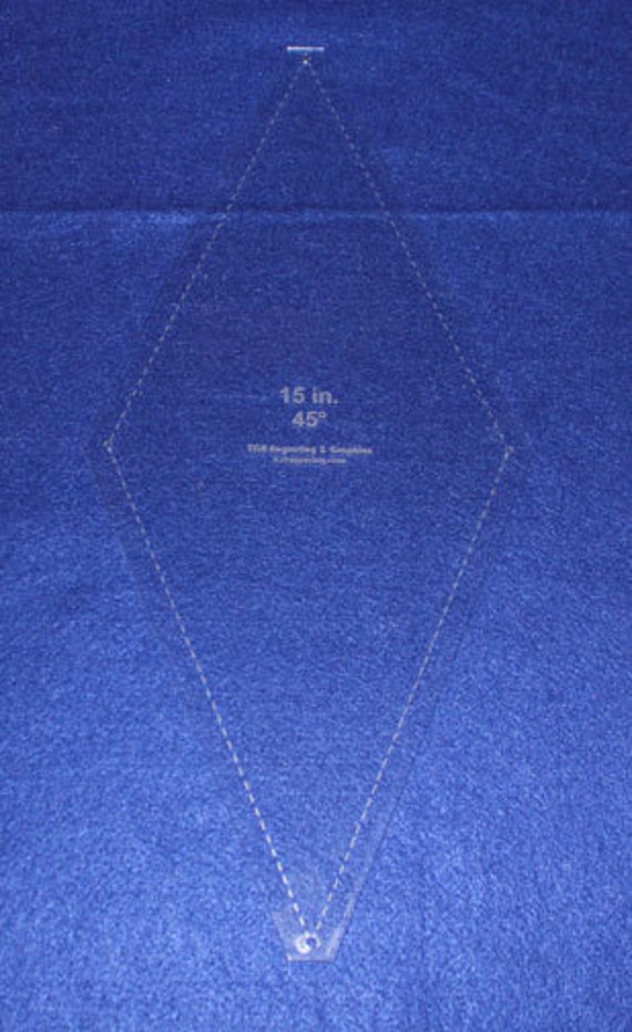 Quilt Template no Tip 45 Degree Diamond 15 Inch-1/8 | Etsy