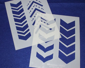 2 Piece Set -Chevron  8" x 10" - Stencil-  14 Mil Mylar