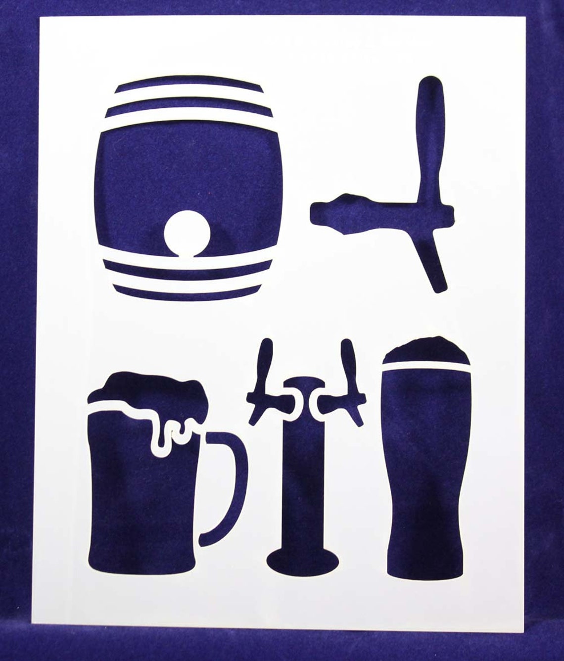 2 Piece Set Beer Stencils 8 X 10 14 Mil Mylar - Etsy