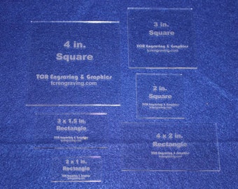 Laser Cut Quilt Templates- 6 Piece Square/Rectangle Set - Special