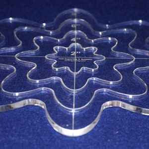 4 Piece Nested Daisy Set 1/8 or 1/4 Clear Acrylic Quilting/Embroidery Templates image 4