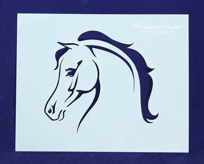 horse head 2 piece set 8 x 10 stencils 14 etsy