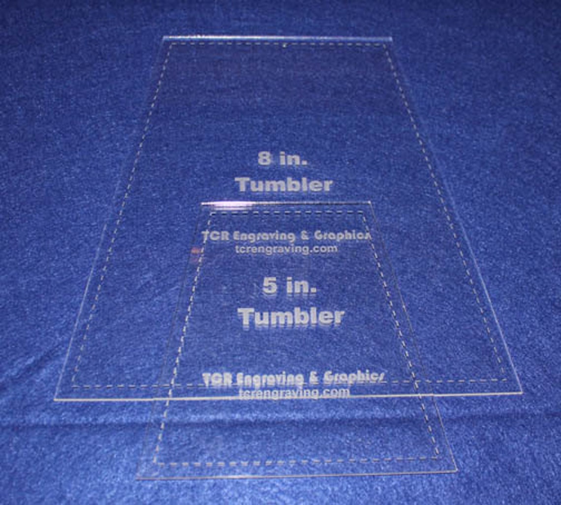 Quilt Templates-2 Piece Tumbler Set 5 &amp; 8 W/seam - Etsy
