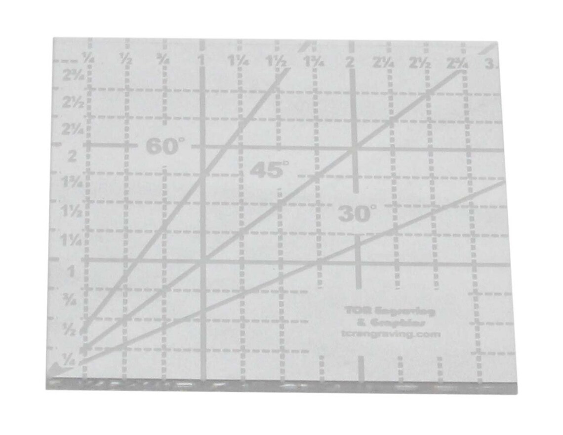 3 Inch Square Ruler 3 Inch Square Ruler 1/8 Inch Thick - Etsy