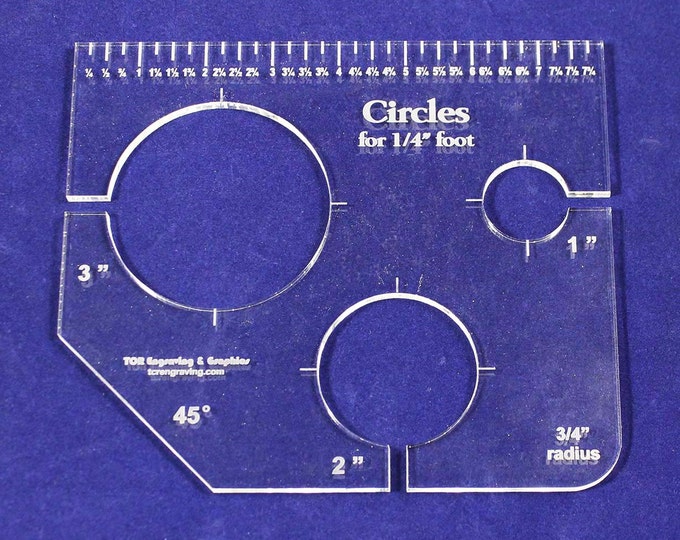 Easy Circle Cut Ruler by EZ Quilting, Designed by Sharon Hultgren, Use to Make Circles 2 10 Etsy