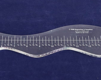 Quilting Template - 20 Inch Wavy Ruler- Clear Acrylic - 3 Thicknesses ...