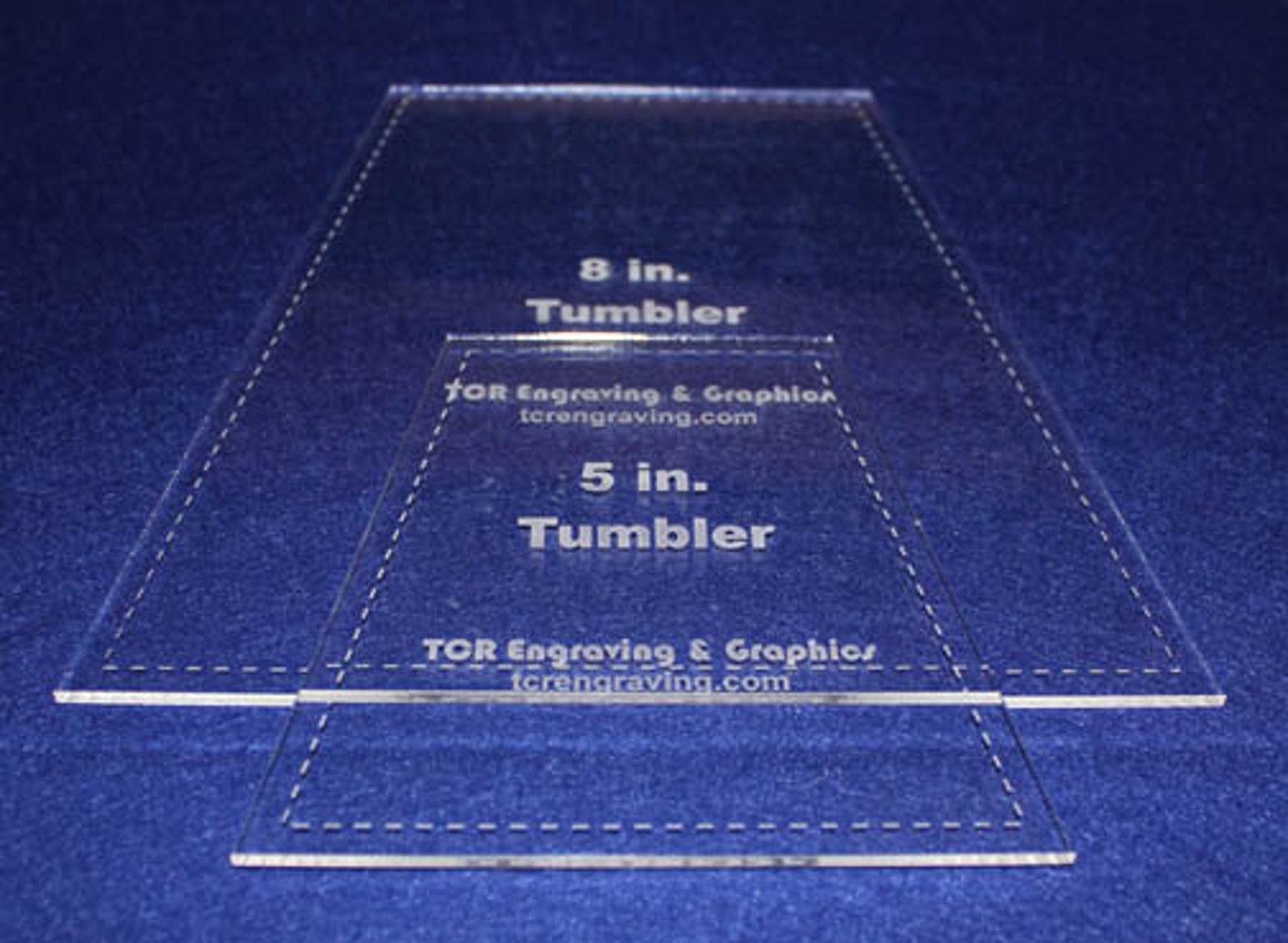 Quilt Templates-2 Piece Tumbler Set 5 &amp; 8 W/seam - Etsy