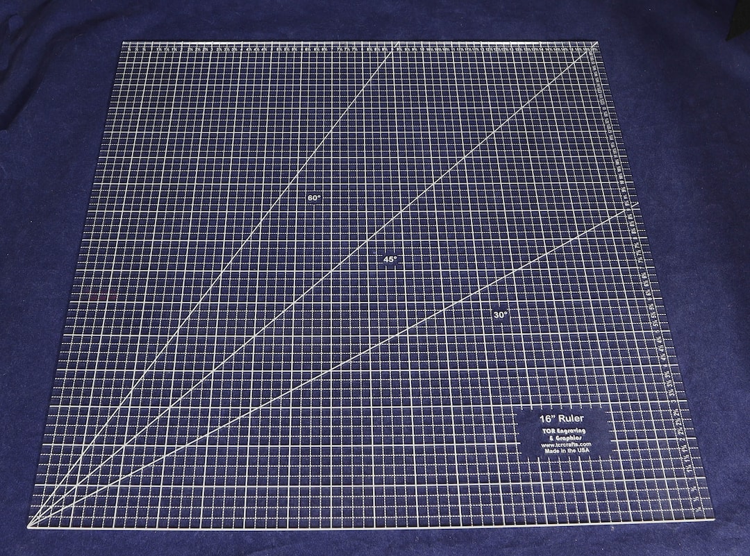16 Inch Square Ruler. Acrylic 1/8 Inch Thick. Quilting/sewing ...