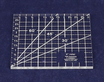 3 Inch Square Ruler 1/8 Inch Thick
