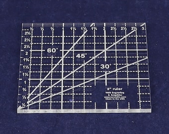 3 Inch Square Ruler 1/8 Inch Thick